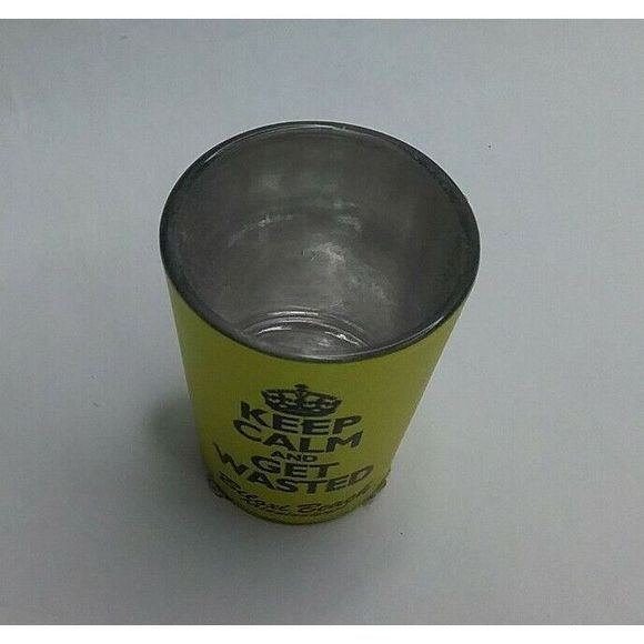 Keep Calm & Get Wasted Biloxi Beach Mississippi Shot Glass - Picture 2 of 5